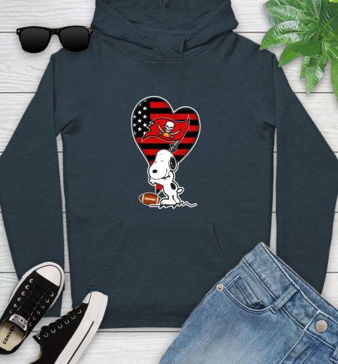 Tampa Bay Buccaneers NFL Football The Peanuts Movie Adorable Snoopy Youth Hoodie 8
