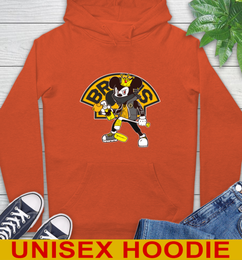 Boston Bruins NHL Hockey Mickey Peace Sign Sports Hoodie 5