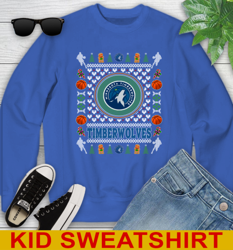 Minnesota Timberwolves Merry Christmas NBA Basketball Loyal Fan Youth Sweatshirt 6
