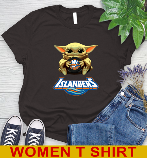 NHL Hockey New York Islanders Star Wars Baby Yoda Shirt 96