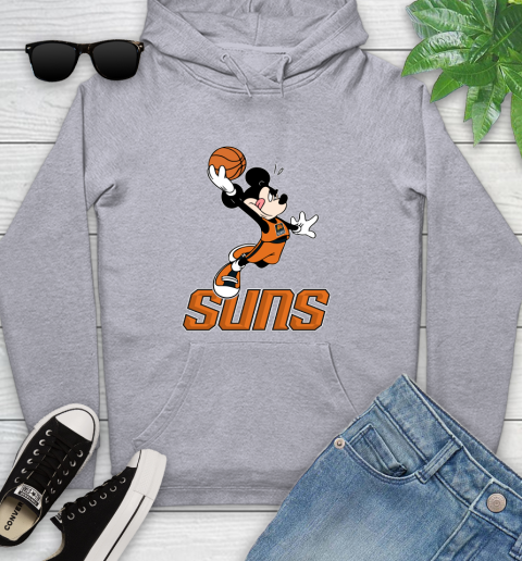 NBA Basketball Phoenix Suns Cheerful Mickey Mouse Shirt Youth Hoodie 6