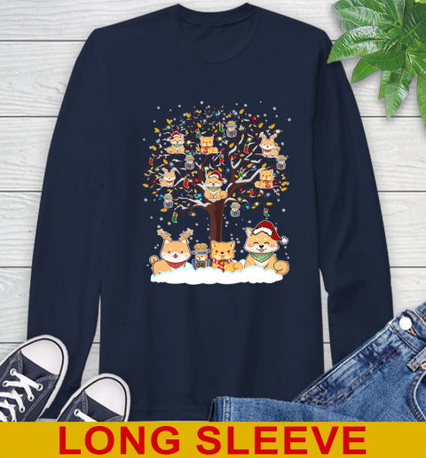 Shiba inu dog pet lover light christmas tree shirt 57
