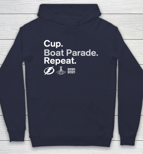 Cup Boat Parade Repeat Tampa bay Lightnings Stanley Hockey 2021 Hoodie 2