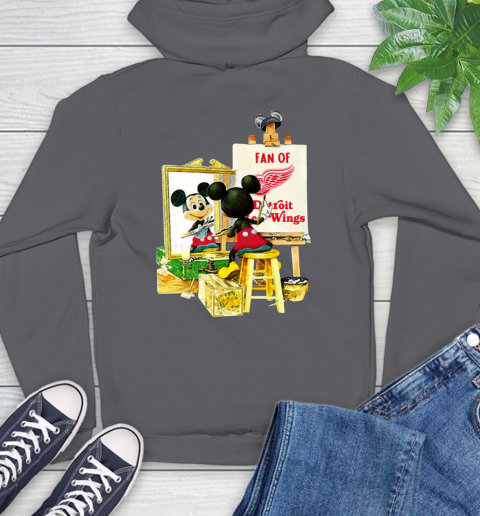 NHL Hockey Detroit Red Wings Mickey Drawing Shirt 20