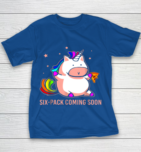 Unicorn Six Pack Funny Cute Shirt Coming Soon Fat Unicorn Youth T-Shirt 6