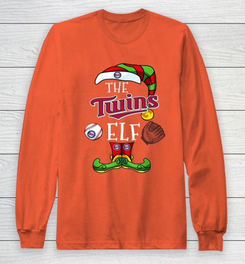 Minnesota Twins Christmas ELF Funny MLB Long Sleeve T-Shirt 3
