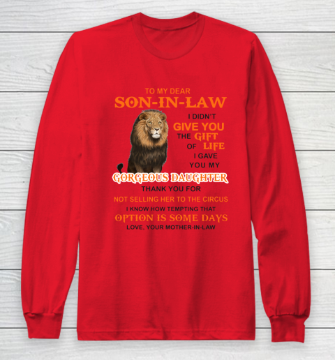 To My Dear Son In Law Long Sleeve T-Shirt 7