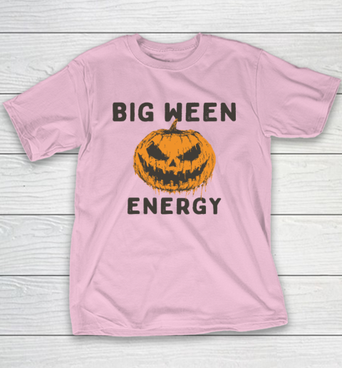 Halloween Pumpkin Head Big Ween Energy Spooky Youth T-Shirt 6