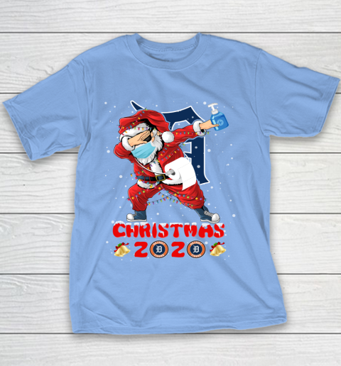Detroit Tigers Funny Santa Claus Dabbing Christmas 2020 MLB Youth T-Shirt 8