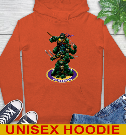 NFL Football Minnesota Vikings Teenage Mutant Ninja Turtles Shirt Hoodie - Image 6