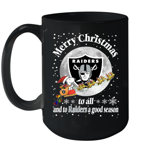Oakland Raiders Merry Christmas To All And To Raiders A Good Season NFL Football Sports Ceramic Mug 15oz