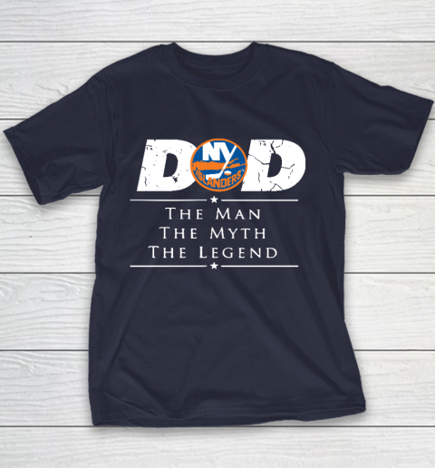 New York Islanders NHL Ice Hockey Dad The Man The Myth The Legend Youth T-Shirt 2