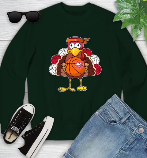Atlanta Hawks Turkey thanksgiving day Youth Sweatshirt 10