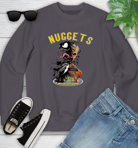 NBA Denver Nuggets Basketball Venom Groot Guardians Of The Galaxy Youth Sweatshirt 6