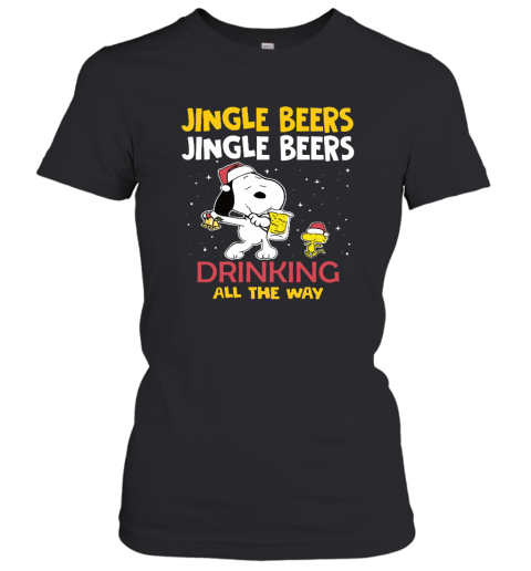 Jingle Beers Jingle Beers Drinking All The Way Snoopy Women's T-Shirt