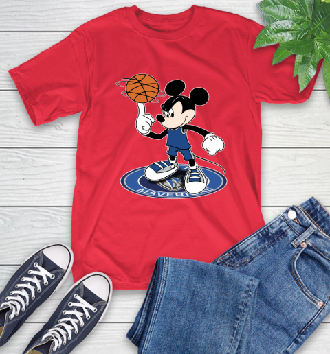NBA Basketball Dallas Mavericks Cheerful Mickey Disney Shirt T-Shirt - Image 12