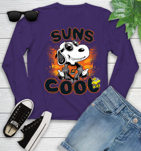 NBA Basketball Phoenix Suns Cool Snoopy Shirt Youth Long Sleeve 4