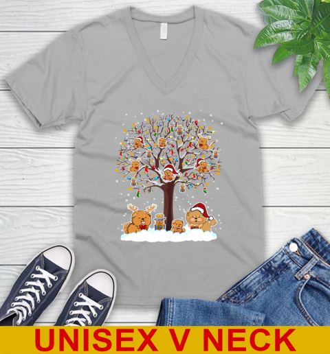 Chow Chow dog pet lover light christmas tree shirt 49