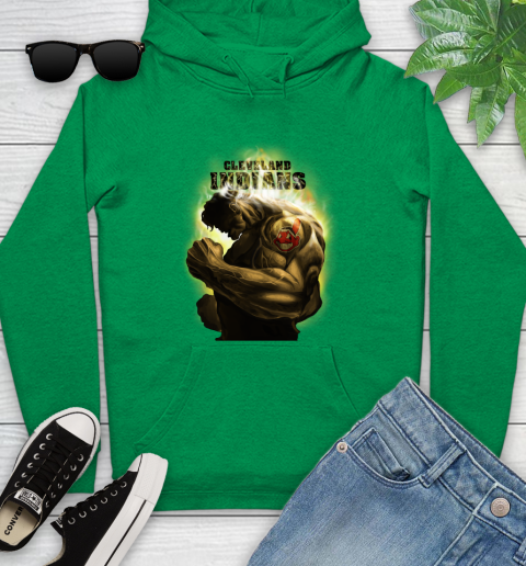 Cleveland Indians MLB Baseball Hulk Marvel Avengers Sports Youth Hoodie 9