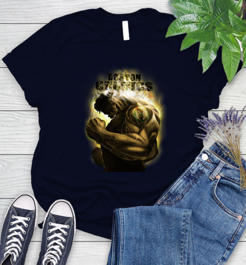 Boston Celtics NBA Basketball Hulk Marvel Avengers Sports Women's T-Shirt 2