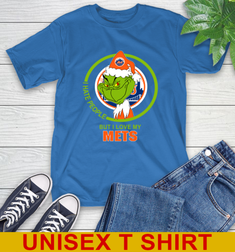 New York Mets MLB Christmas Grinch I Hate People But I Love My Favorite Baseball Team T-Shirt 9