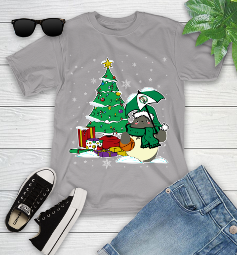 Boston Celtics NBA Basketball Cute Tonari No Totoro Christmas Sports Youth T-Shirt 4