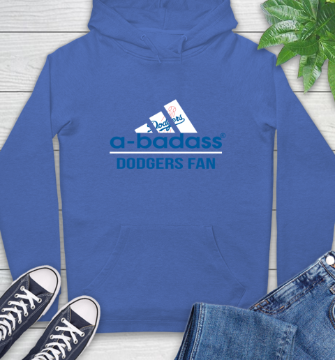 MLB A Badass Los Angeles Dodgers Fan Adidas Baseball Sports Hoodie 9