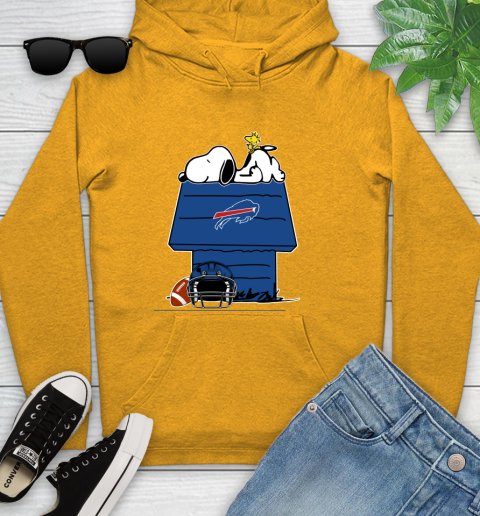 Buffalo Bills NFL Football Snoopy Woodstock The Peanuts Movie Youth Hoodie 3