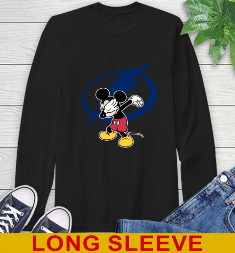 Tampa Bay Lightning NHL Hockey Dabbing Mickey Disney Sports Long Sleeve T-Shirt 2