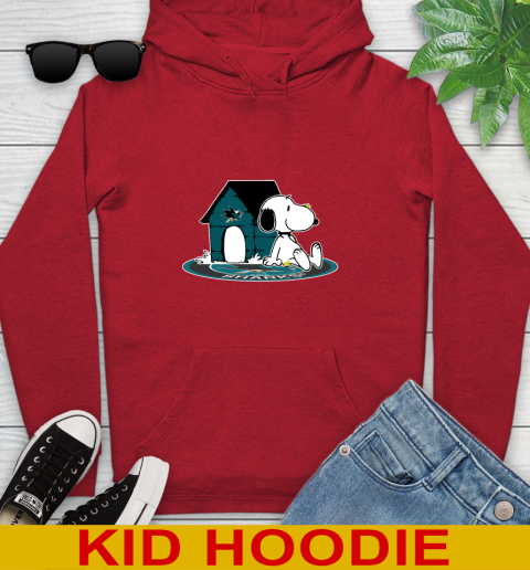 NHL Hockey San Jose Sharks Snoopy The Peanuts Movie Shirt Youth Hoodie 11