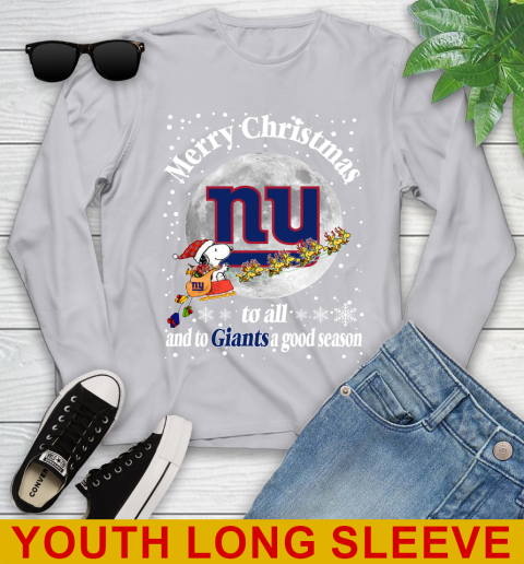 New York Giants Merry Christmas To All And To Giants A Good Season NFL Football Sports Youth Long Sleeve 5