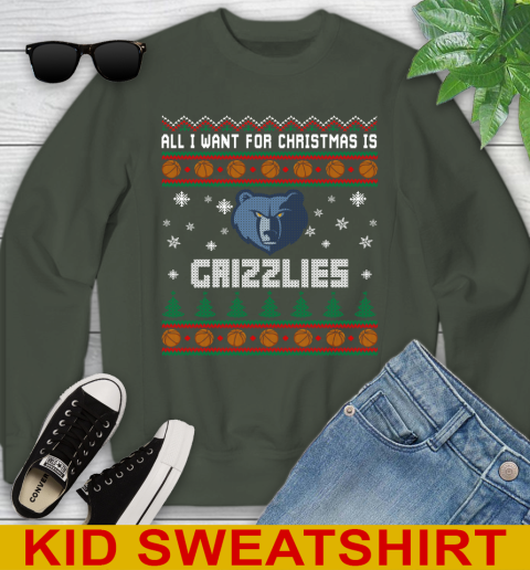NBA All I Want For Christmas Is Memphis Grizzlies Basketball Sports 116