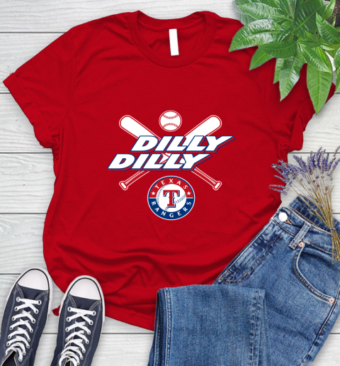 MLB Texas Rangers Dilly Dilly Baseball Sports Women's T-Shirt 9