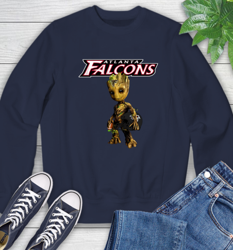 Atlanta Falcons NFL Football Groot Marvel Guardians Of The Galaxy Sweatshirt 3