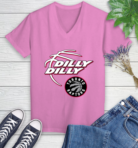 NBA Toronto Raptors Dilly Dilly Basketball Sports Women's V-Neck T-Shirt 14
