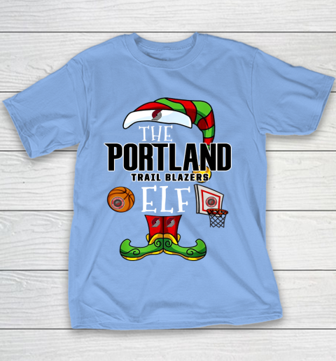 Portland Trail Blazers Christmas ELF Funny NBA Youth T-Shirt 8