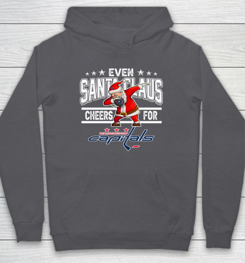 Washington Capitals Even Santa Claus Cheers For Christmas NHL Hoodie 4