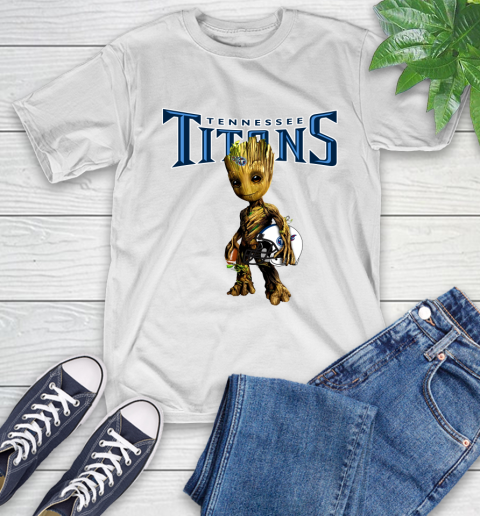 Tennessee Titans NFL Football Groot Marvel Guardians Of The Galaxy T-Shirt