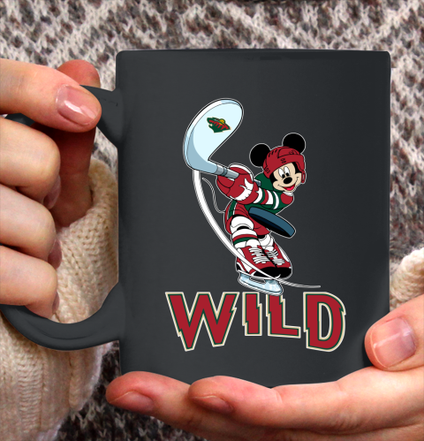 NHL Hockey Minnesota Wild Cheerful Mickey Mouse Shirt Ceramic Mug 15oz