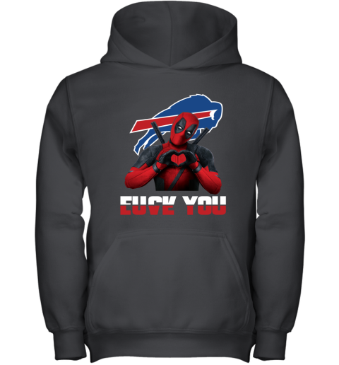 NFL Buffalo Bills Deadpool Love You Fuck You Football Sports B2ZUEPxtBr9 youth hoodie 43 95 151514 front black