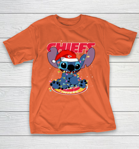 Kansas City Chiefs NFL Football noel stitch Christmas T-Shirt 3
