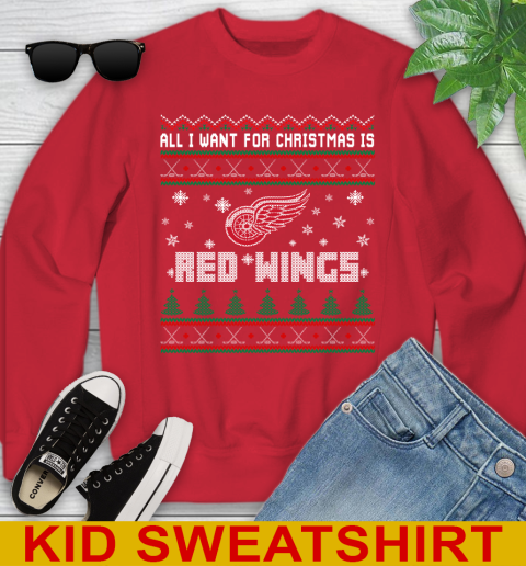 Detroit Red Wings NHL Hockey All I Want For Christmas Is My Team Sports 115