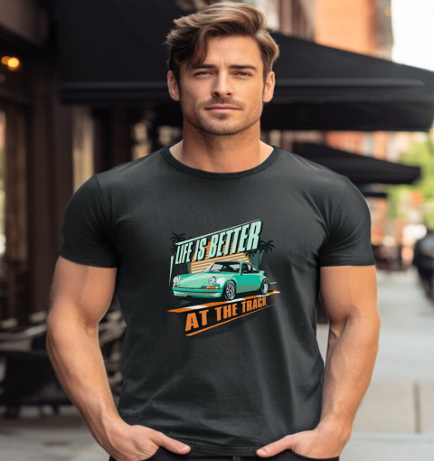 Vintage Retro 911 Racing  - Life is Better at The Track T-Shirt