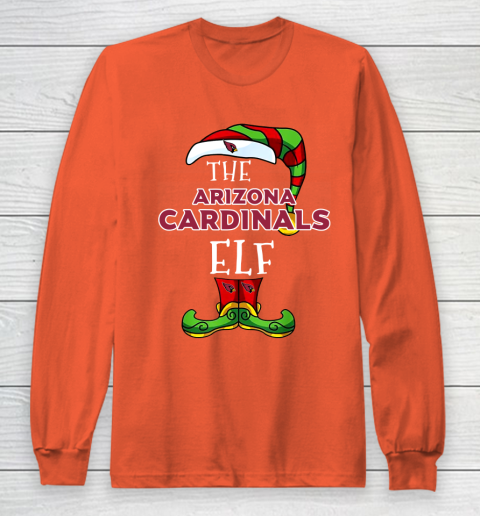 Arizona Cardinals Christmas ELF Funny NFL Long Sleeve T-Shirt 3