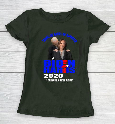 Anti Joe Biden Kamala Harris Hands On Can Smell The Future Women's T-Shirt 4