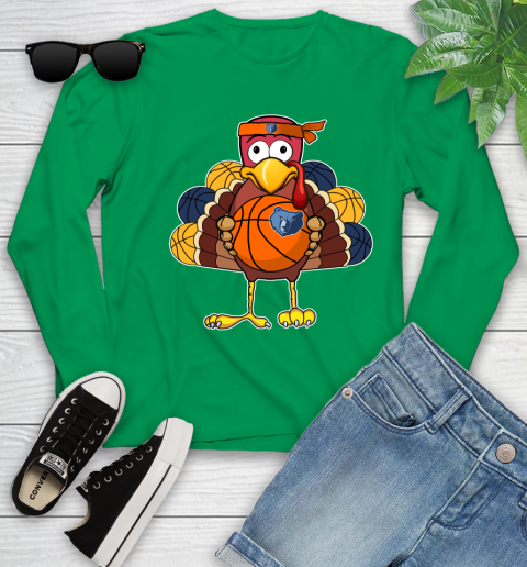 Memphis Grizzlies Turkey thanksgiving day Youth Long Sleeve 6