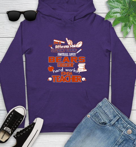 Chicago Bears NFL I'm A Difference Making Student Caring Football Loving Kinda Teacher Youth Hoodie 5