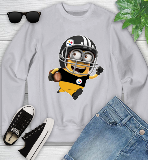 NFL Pittsburgh Steelers Minions Disney Football Sports Youth Sweatshirt 4