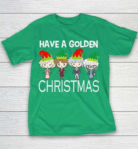 Golden Girls Lovers Gift T shirt Have A Golden Christmas Vintage Youth T-Shirt 3