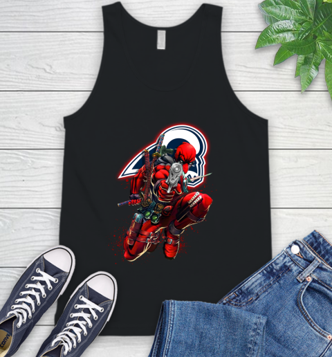 NFL Deadpool Marvel Comics Sports Football Los Angeles Rams Tank Top 2